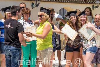 Aan het einde van de cursus Engels in Malta ontvangen de studenten een certificaat