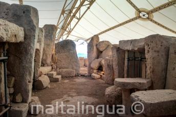 De prehistorische Hagar Qim Temples op
