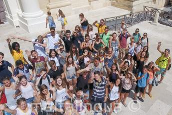 Groep studenten in Valletta