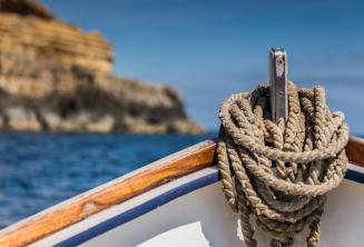 De boeg van een traditionele Maltese boot.