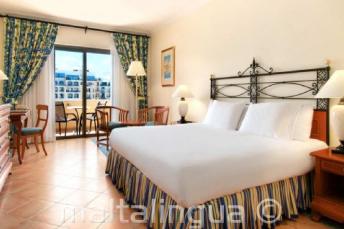 Bedroom in the Hilton hotel at Malta