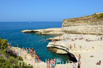Vista van St Peters Pool, Malta
