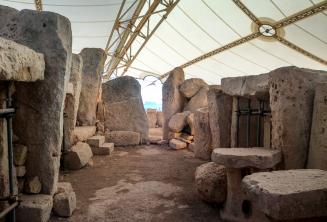 De prehistorische Hagar Qim Temples op