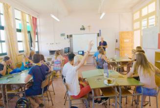 Klaslokaal van de zomerschool